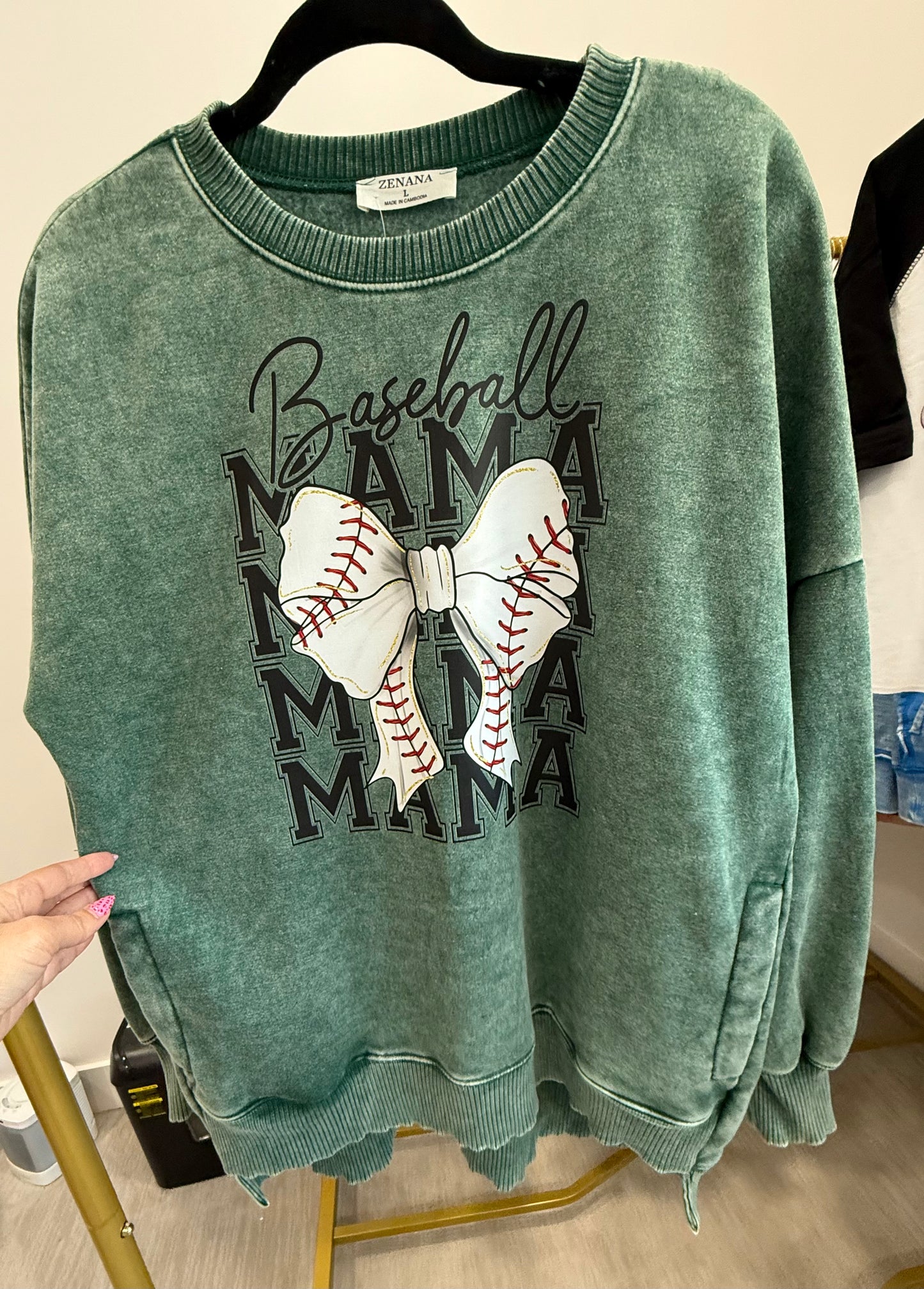 Green Baseball Sweatshirt